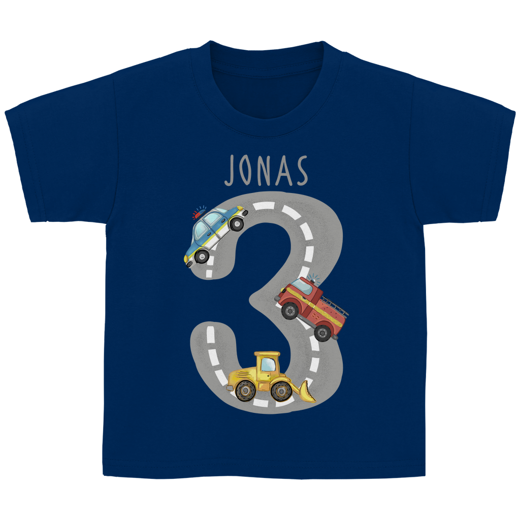 Geburtstagsshirt Kinder Personalisiert mit Namen & Alter – T-Shirt Jungen Feuerwehr