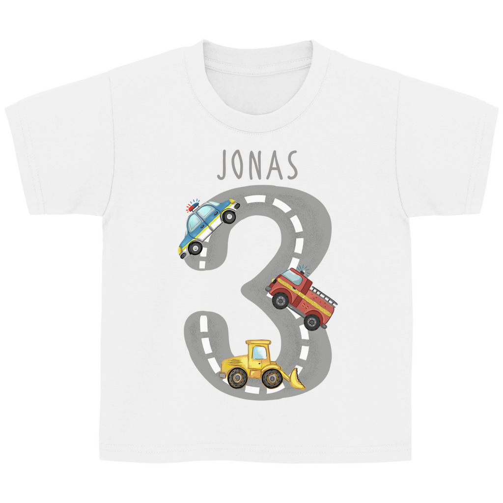 Geburtstagsshirt Kinder Personalisiert mit Namen & Alter – T-Shirt Jungen Feuerwehr