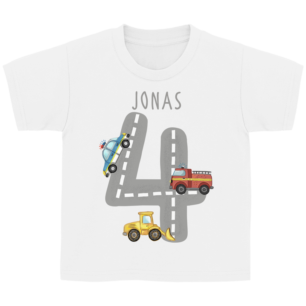 Geburtstagsshirt Kinder Personalisiert mit Namen & Alter – T-Shirt Jungen Feuerwehr