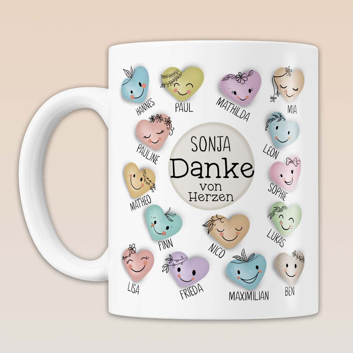 Abschiedsgeschenk Kindergarten, Kita & Schule, Erzieherin und Lehrer Tasse | Personalisiertes Geschenk Handabdruck, Weihnachten Dankeschön
