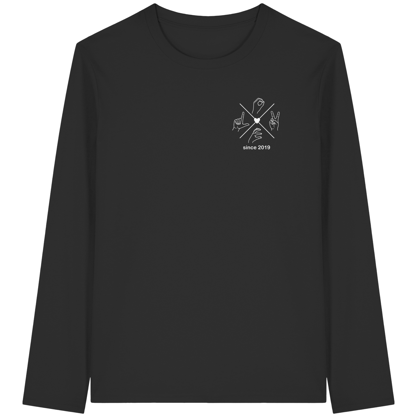 Personalisiertes Partner-Longsleeve Shirt "Compass & Love"