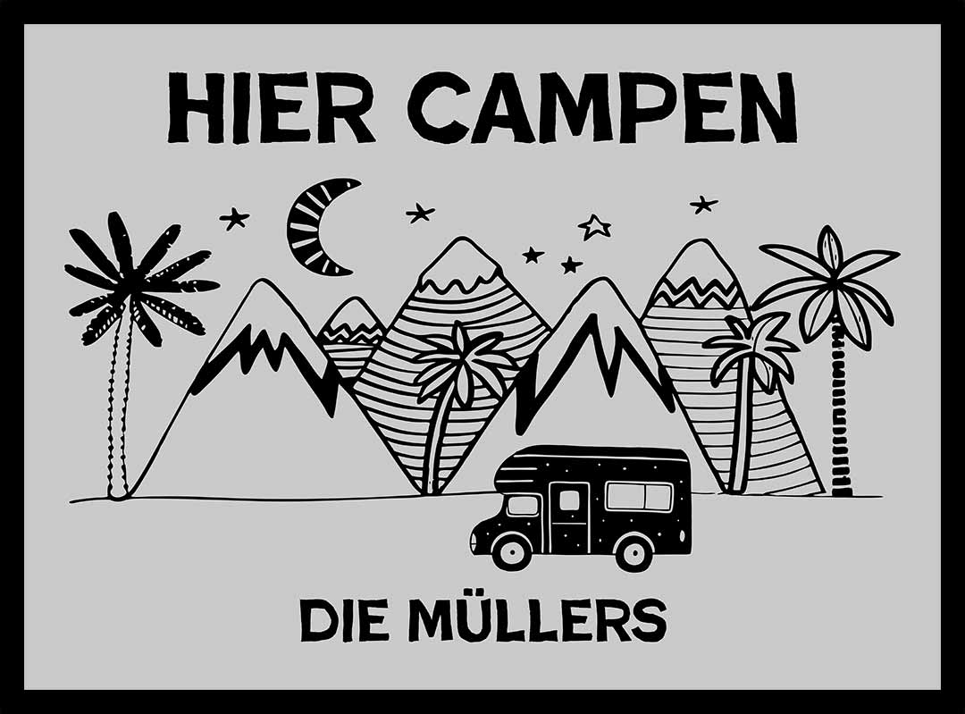 Die personalisierte Camper-Matte | Modern-Minimalistisches Design