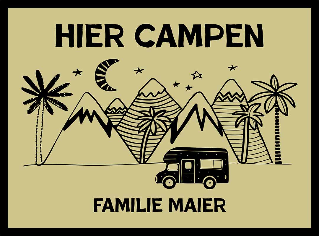 Die personalisierte Camper-Matte | Modern-Minimalistisches Design
