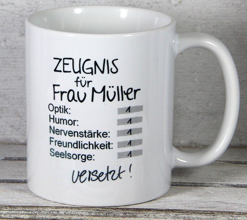Lehrerin Geschenk Tasse