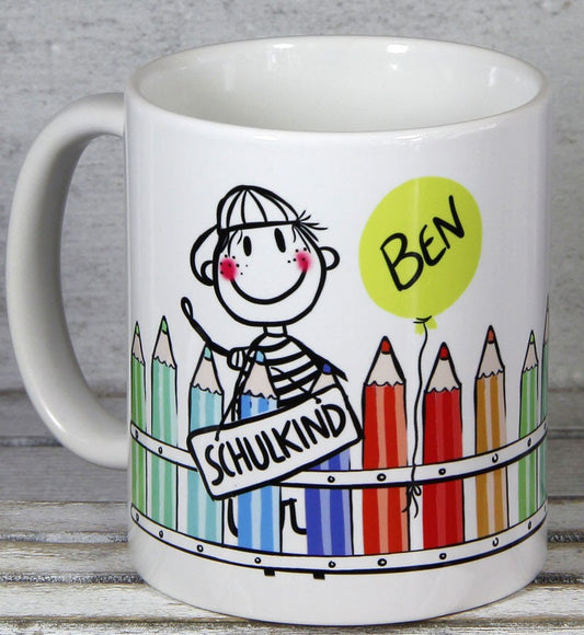 Einschulung Geschenk Schulkind Junge PERSONALISIERTE Tasse