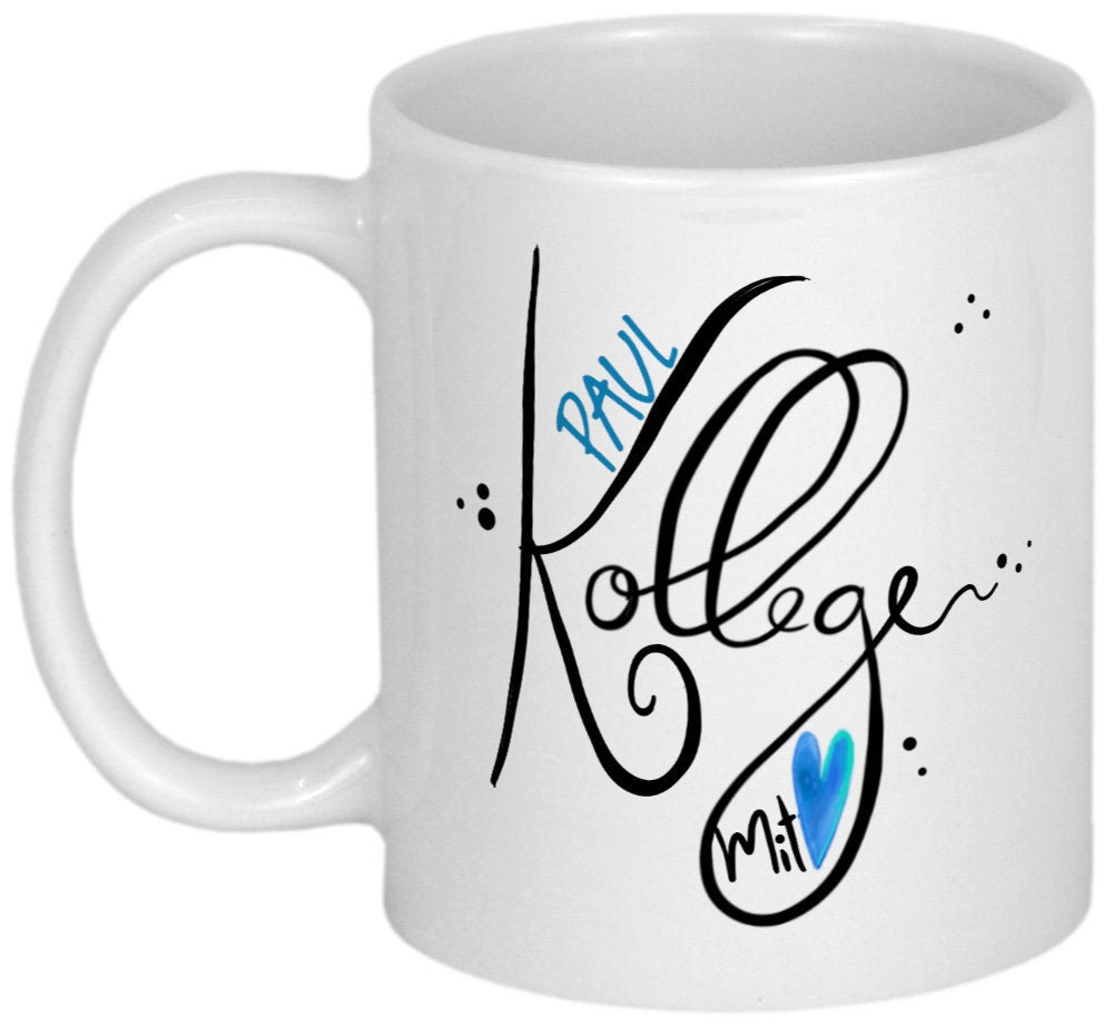 Kollegen Geschenk, PERSONALISIERTE Tasse, Geschenkideen für Kollege mit Herz, Geburtstagsgeschenk, Weihnachtsgeschenk
