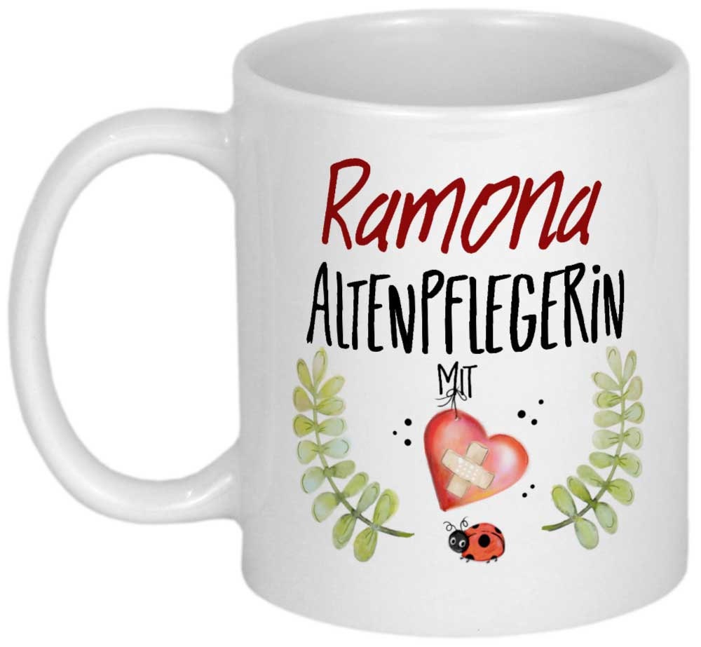 Altenpflegerin Geschenk PERSONALISIERTE Geschenke Tasse Dankeschön Danksagung Betreuung Pflegepersonal