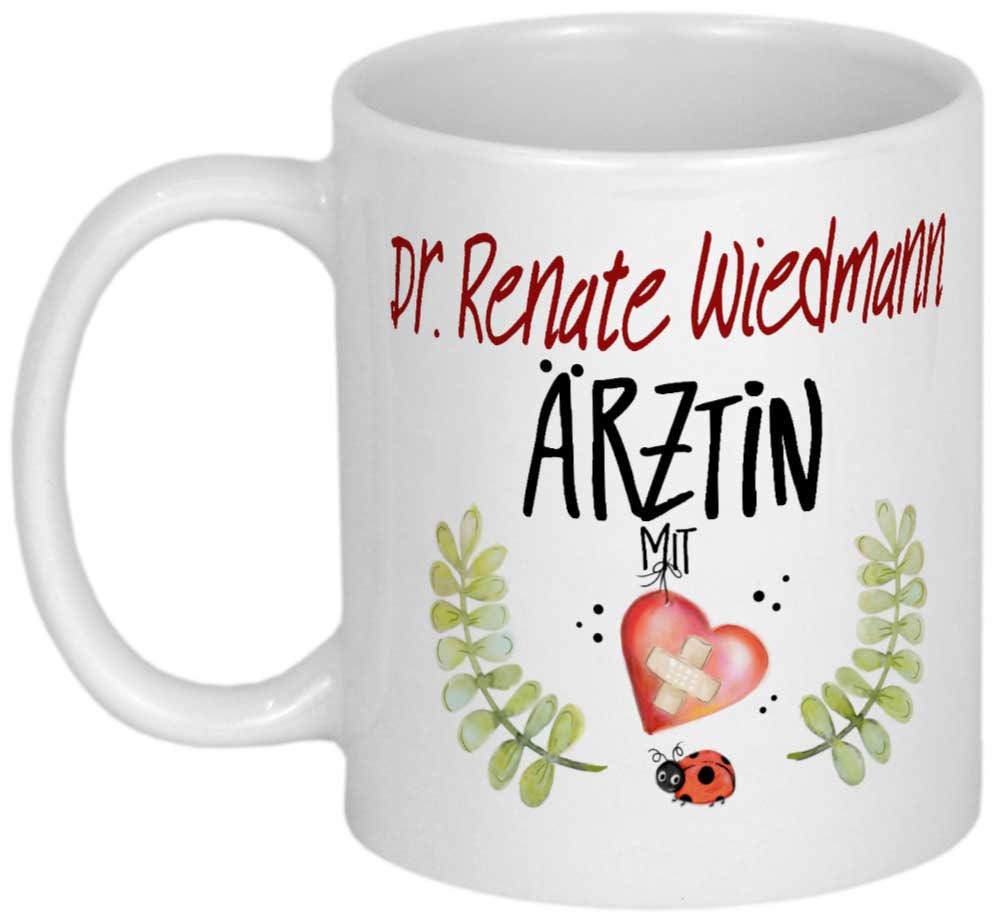 Danksagung Ärztin PERSONALISIERBARE Doktor Tasse Geschenke für Ärzte Arzt Dankeschön Geschenk