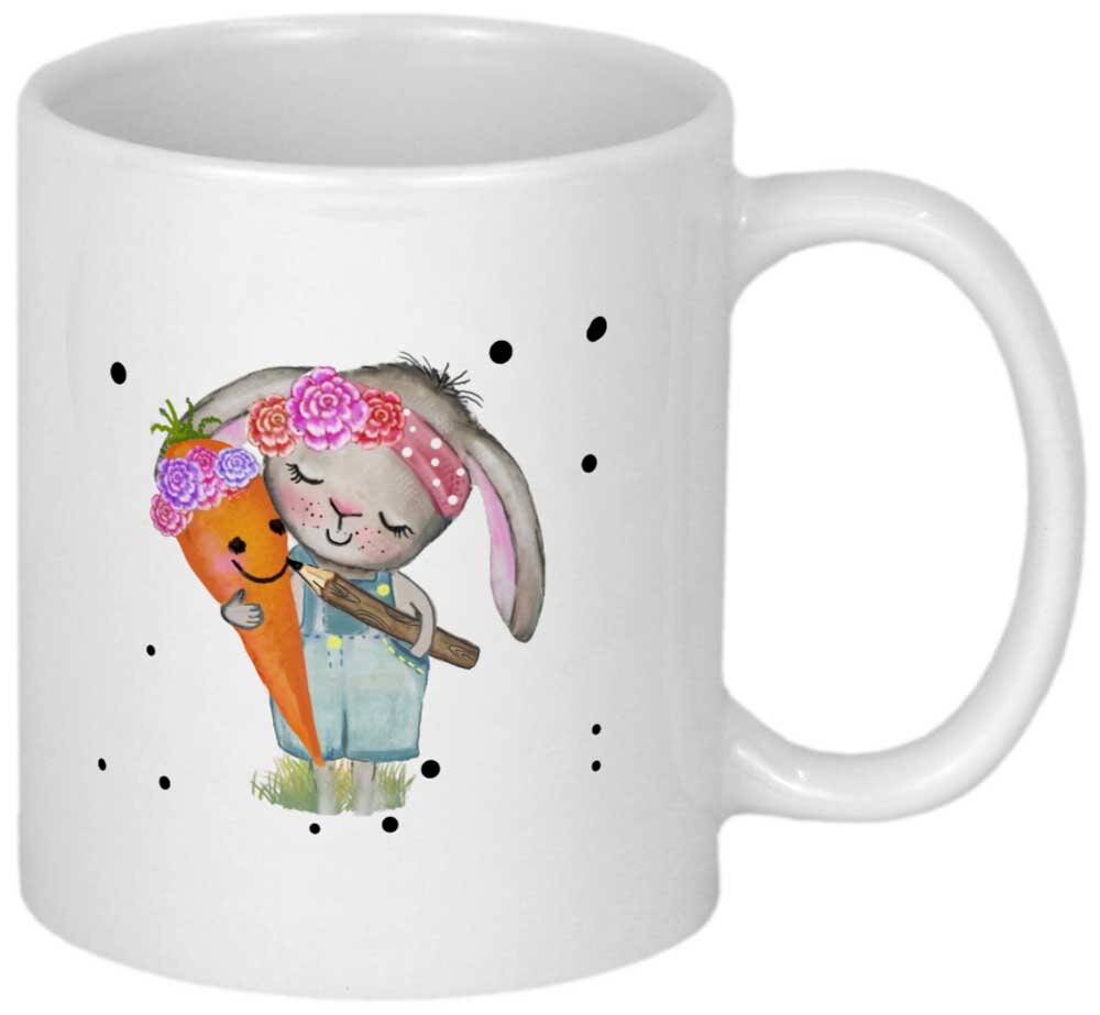 Hase Tasse mit Name Namenstasse Kinder Kindertasse Emaille Becher Emailletasse oder Keramik Kinderbecher personalisiert