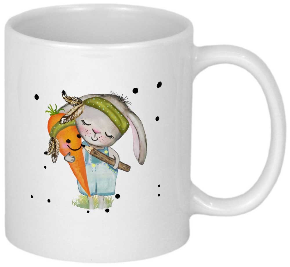 Hase Tasse mit Name Namenstasse Kinder Kindertasse Emaille Becher Emailletasse oder Keramik Kinderbecher personalisiert