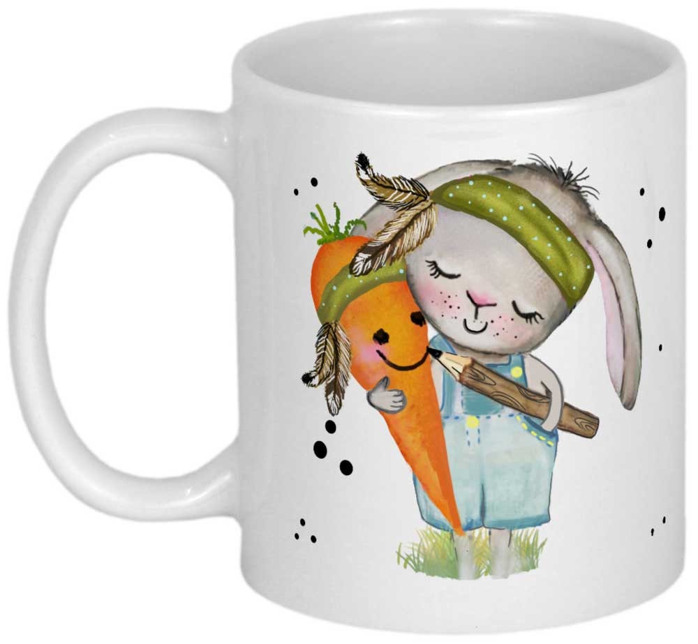 Hase Tasse mit Name Namenstasse Kinder Kindertasse Emaille Becher Emailletasse oder Keramik Kinderbecher personalisiert