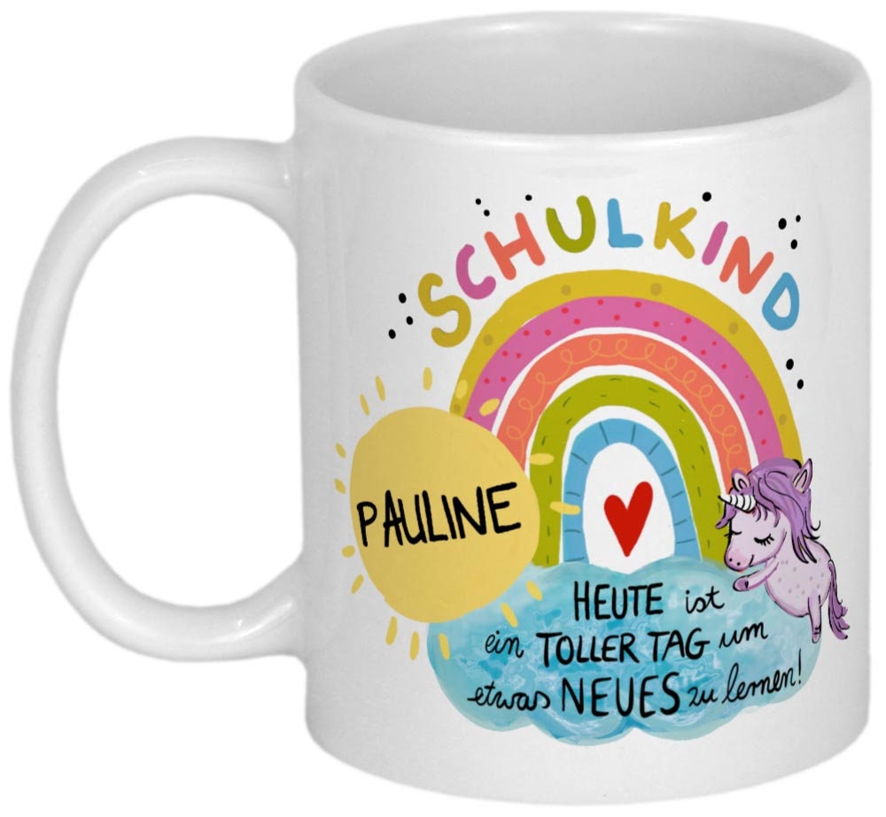 Schulkind Geschenk Einschulung Einhorn