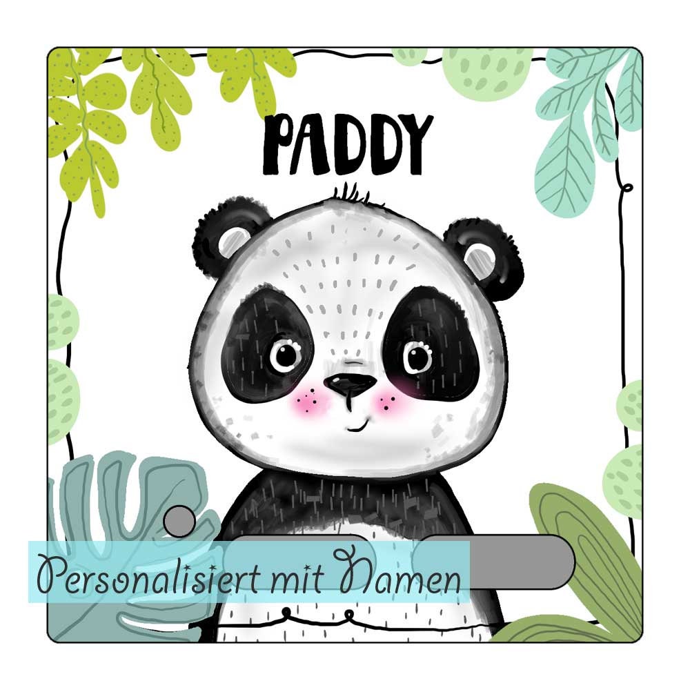 Tonie Schutzfolie geeignet als Toniebox Folie mit Namen Panda Pandbär wischfest kratzfest Schutz Schutzhülle LED durchscheinend