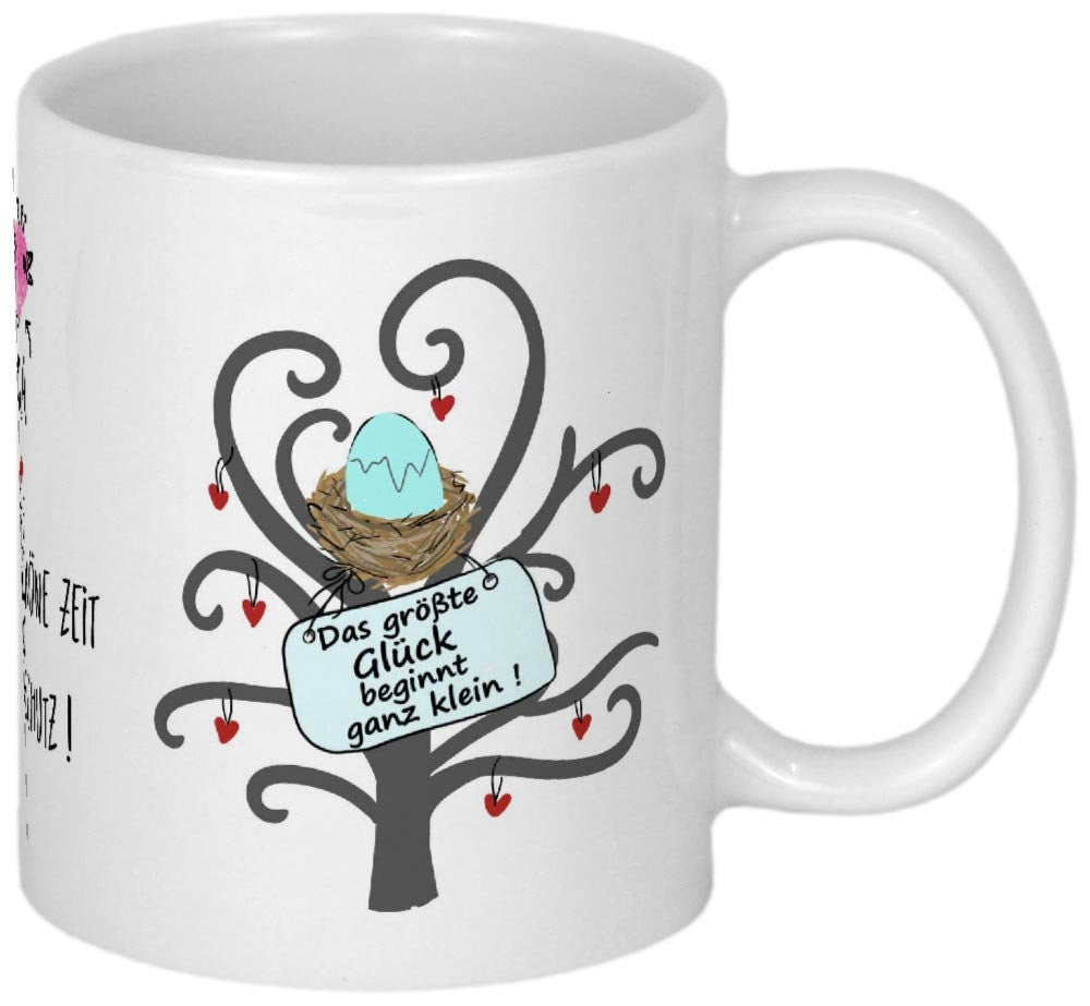 Lustiges Mutterschutz Geschenk Abschiedsgeschenk Babypause Abschied Kollegin Tasse mit Namen personalisiert