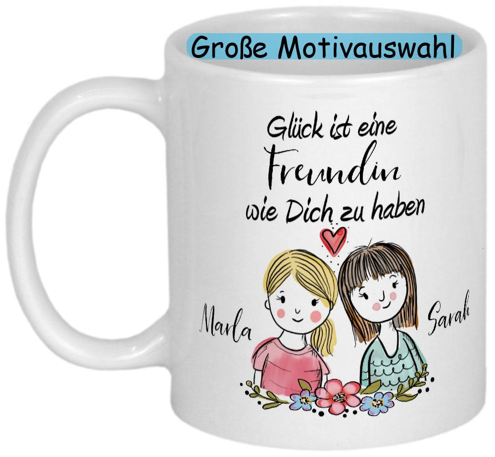 Beste Freundin Geschenk Freundinnen Tasse mit Namen personalisierte Tassen Weihnachtsgeschenke Freunde Geburtstagsgeschenk BFF
