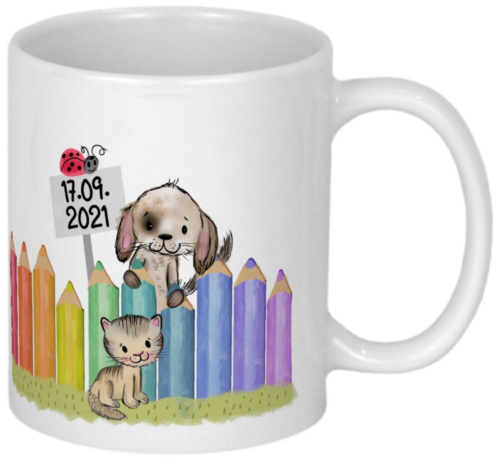 Einschulung Geschenk Schulkind Tasse mit Namen Geschenkideen Schulanfang personalisierte Tassen mit Spruch Einschulungsgeschenk
