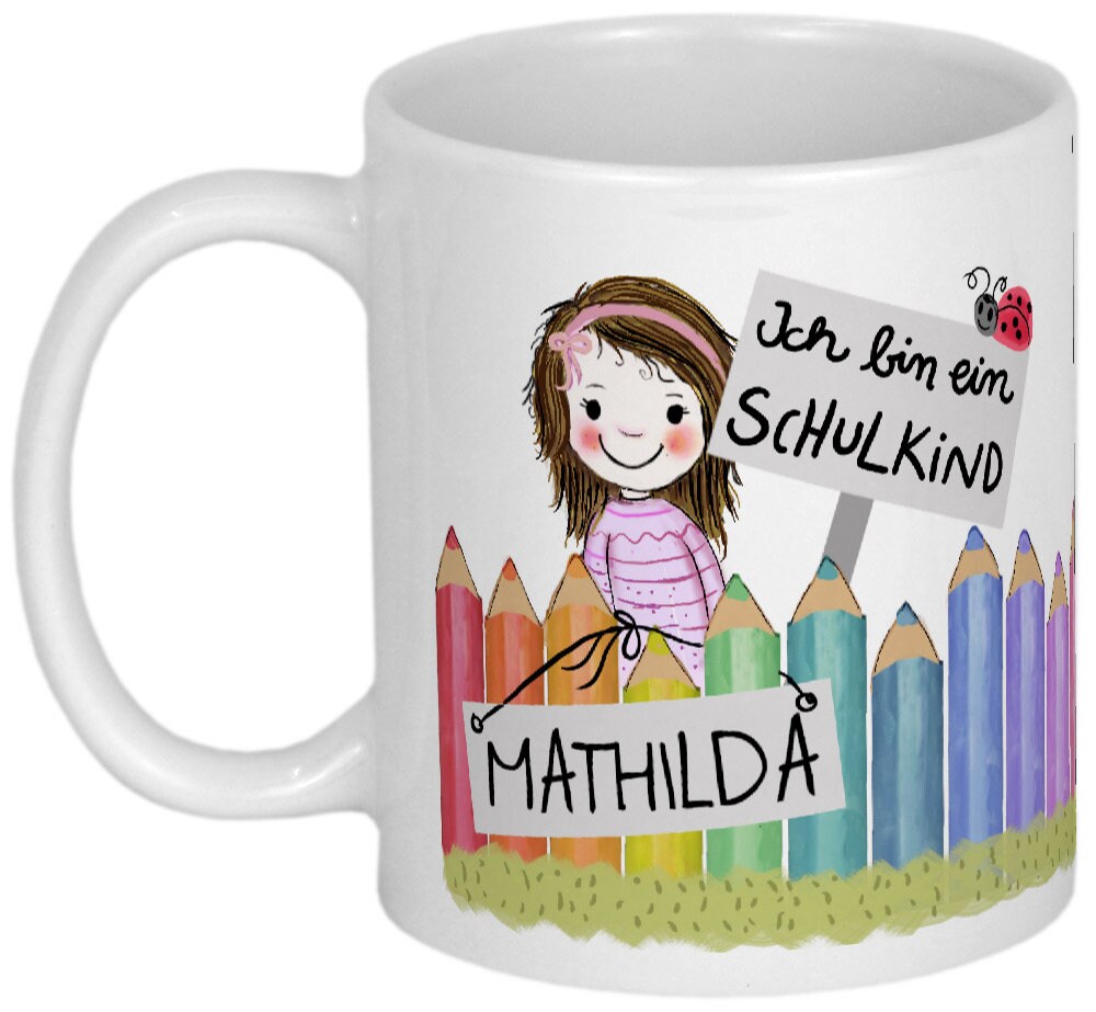 Einschulung Geschenk Schulkind Tasse mit Namen Geschenkideen Schulanfang personalisierte Tassen mit Spruch Einschulungsgeschenk