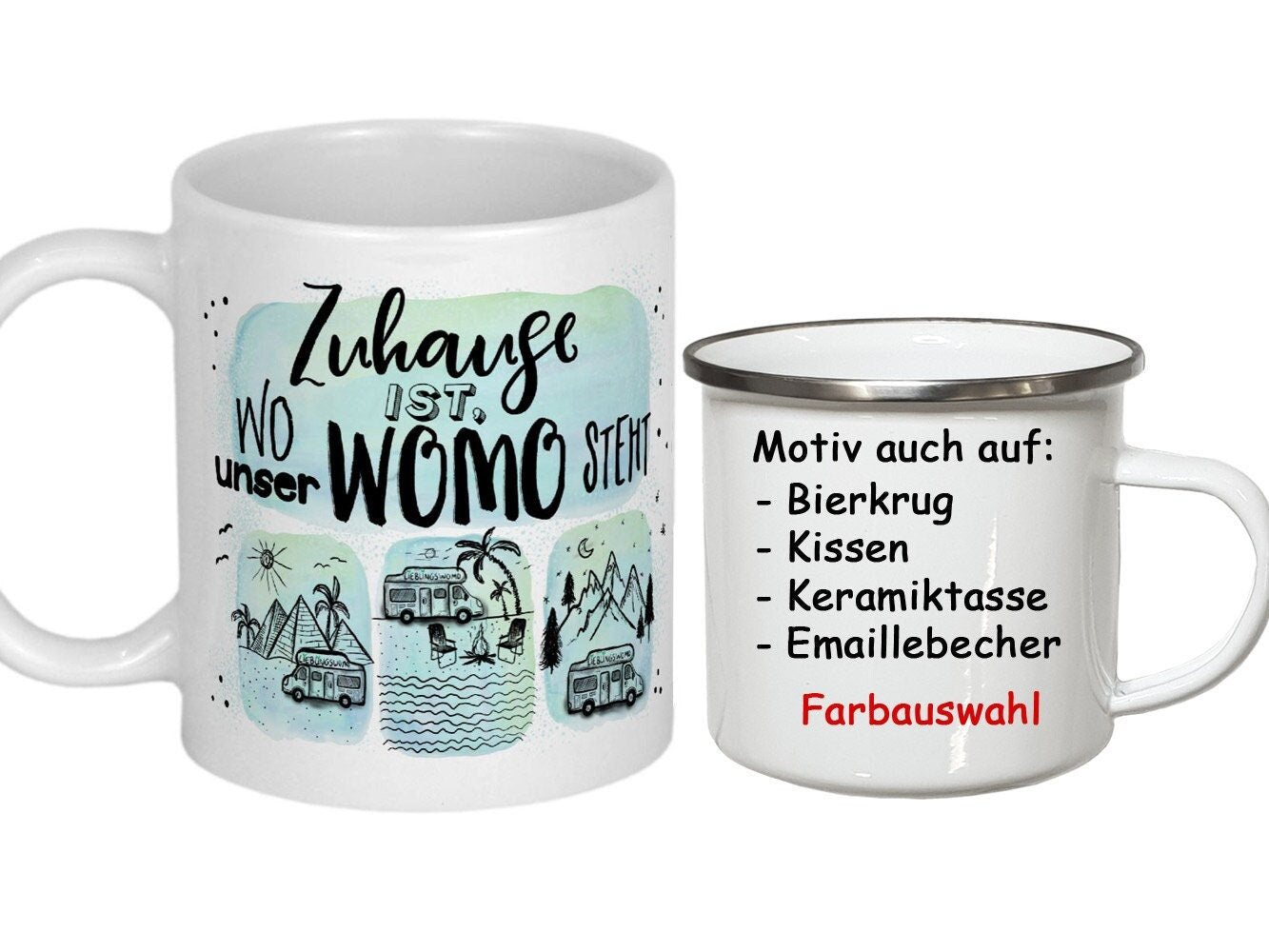 Camping Geschenke für Camper Tasse Emaillebecher Bierkrug Spardose Geburtstagsgeschenk Geschenkideen Wohnmobil Weihnachtsgeschenk