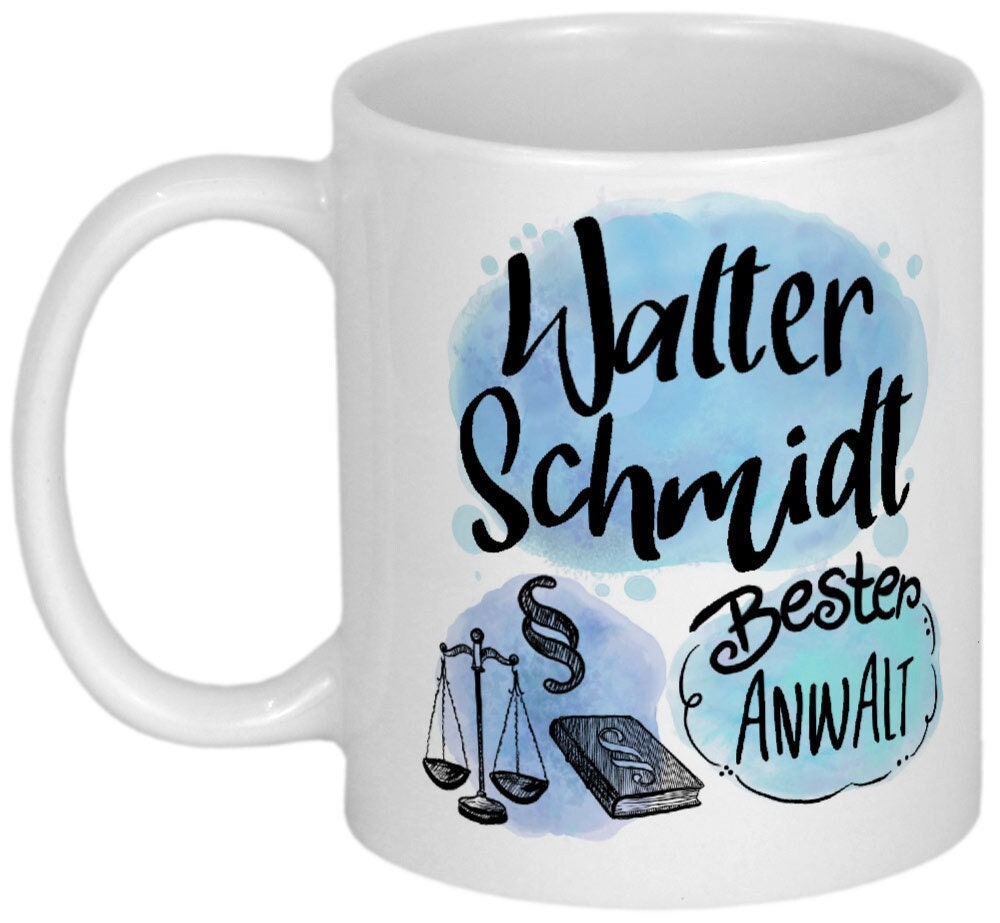 Dankeschön für Anwalt Geschenk Rechtsanwalt Geschenkideen personalisierte Tasse mit Namen Danksagung Weihnachtsgeschenk Geburtstagsgeschenk