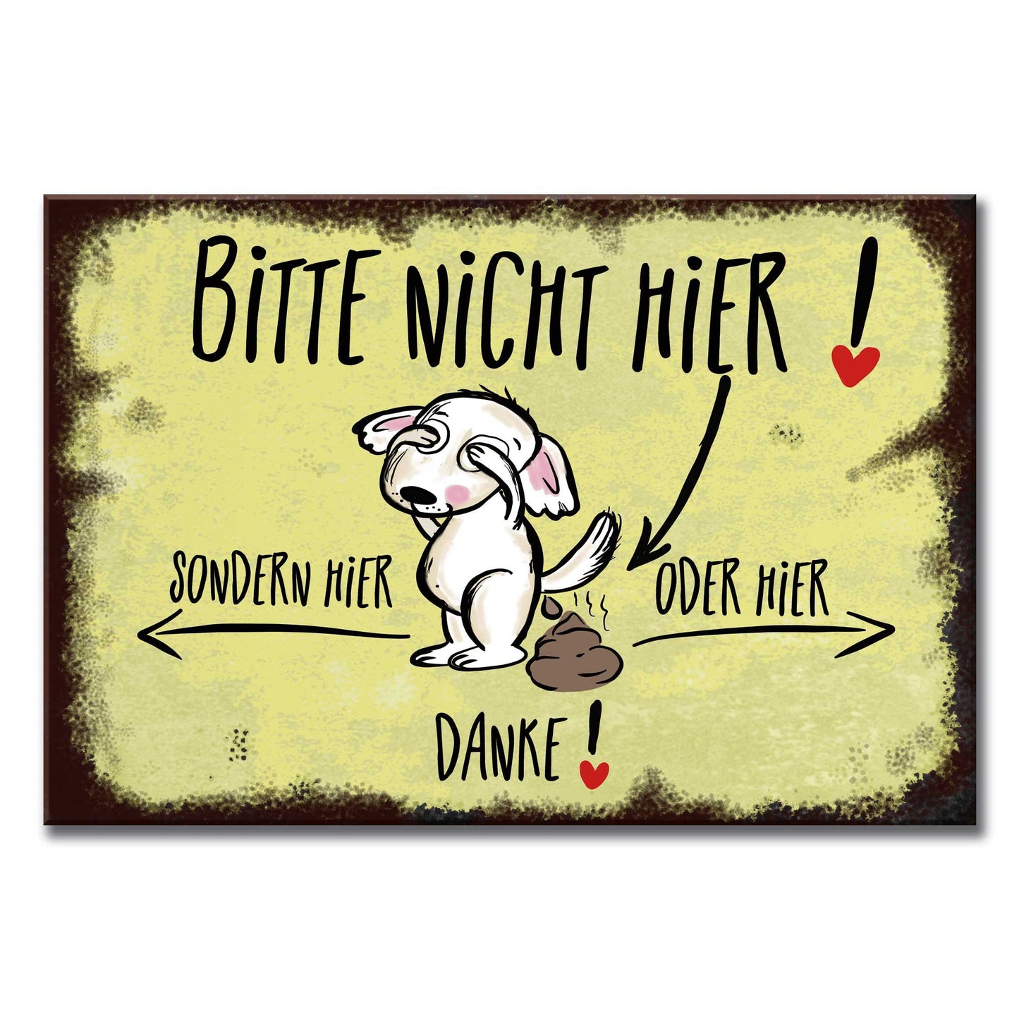 Kein Hundeklo Schild Hundekot Verbotsschild lustig Alu-Verbund 20 x 30 cm Hundeschilder Hund bitte nicht hier