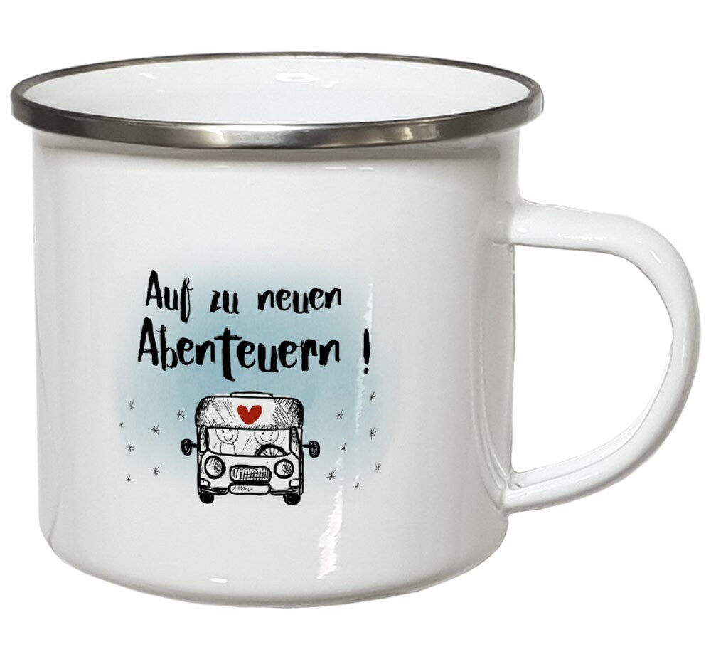 Personalisierte Camping Geschenke für Camper Tasse Emaillebecher Bierkrug Spardose Geburtstag Geschenkideen Wohnmobil Weihnachten