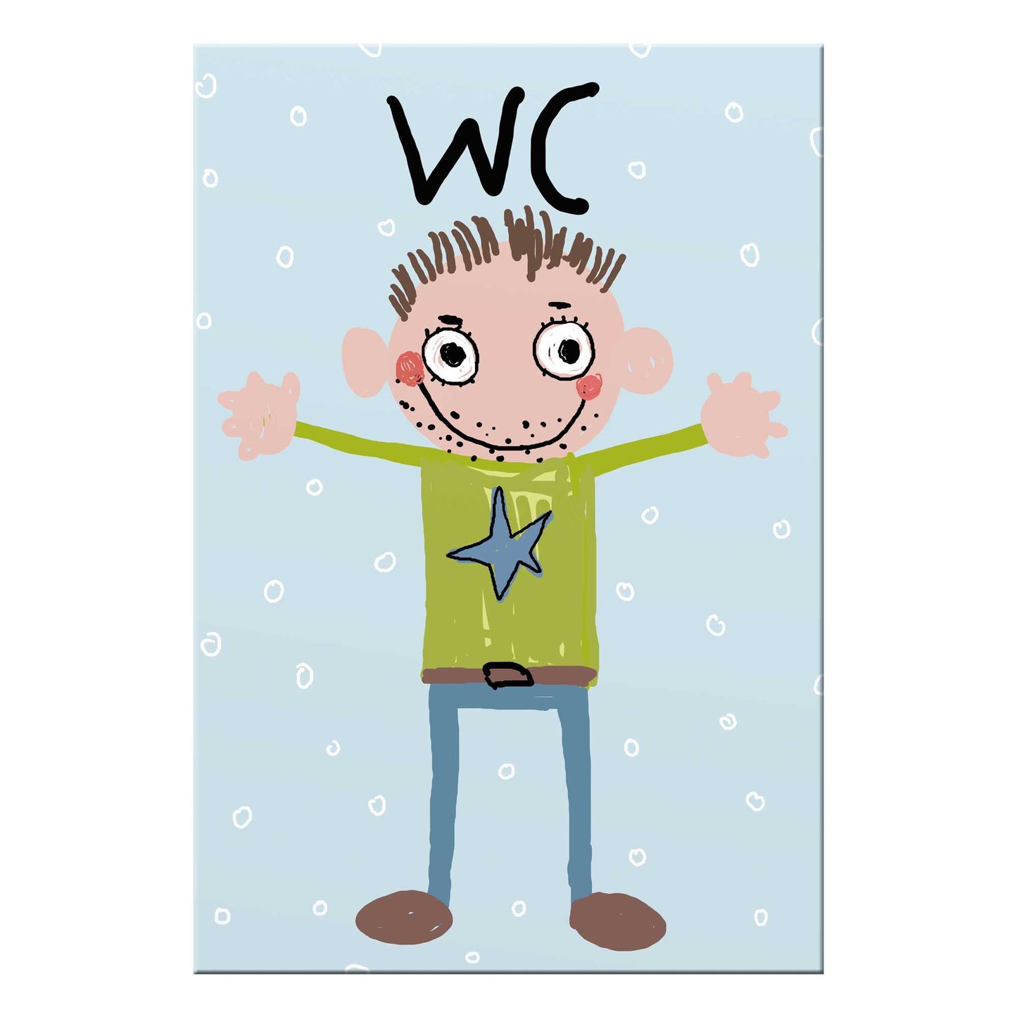 Toilettenschild selbstklebend Alu-Verbund Türschild Toilette Kloschild WC Schild witzig Damen Herren Unisex Wickelraum 20x30cm farbig
