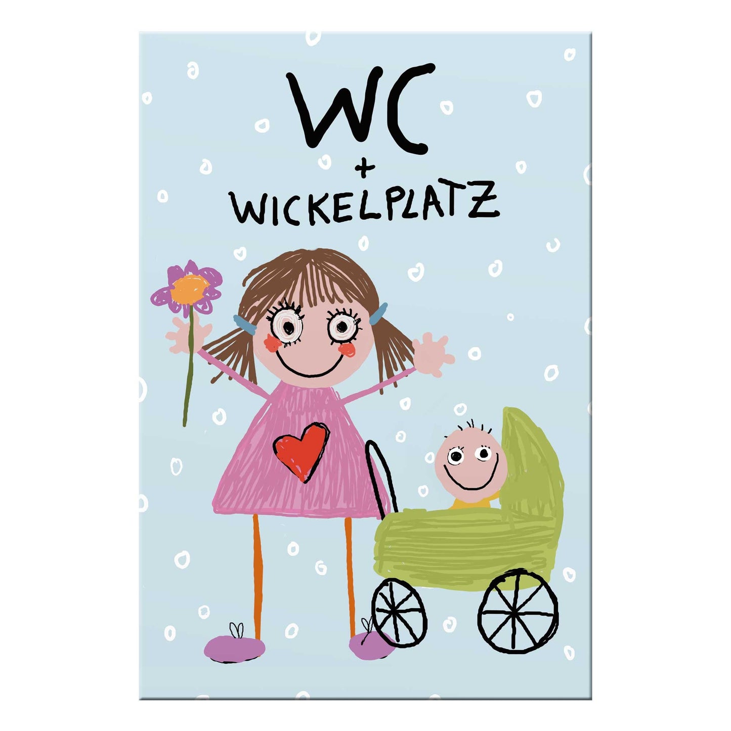 Toilettenschild selbstklebend Alu-Verbund Türschild Toilette Kloschild WC Schild witzig Damen Herren Unisex Wickelraum 20x30cm farbig