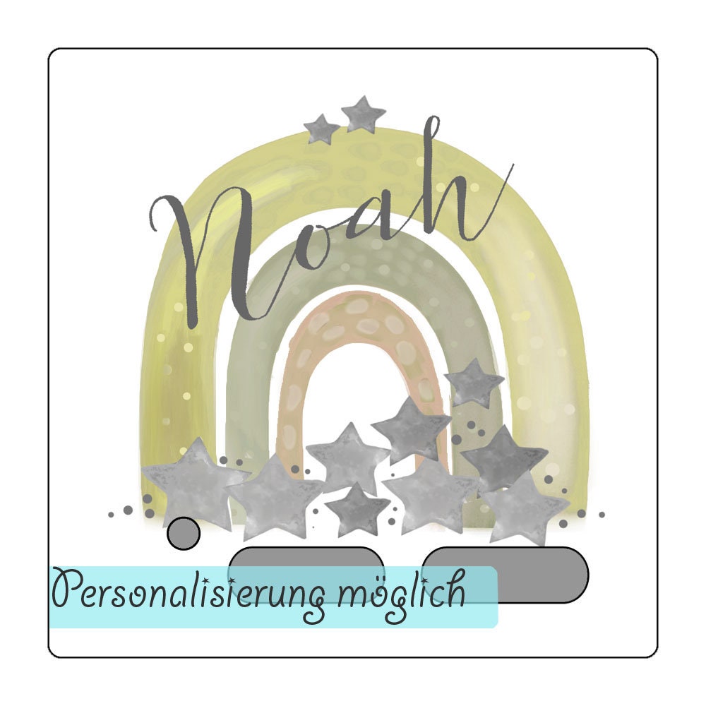Schutzfolie Toniebox mit Namen Regenbogen grün Tonie Figur Folie selbstklebend personalisiert WISCH- ABRIEBFEST LED durchscheinend Aufkleber