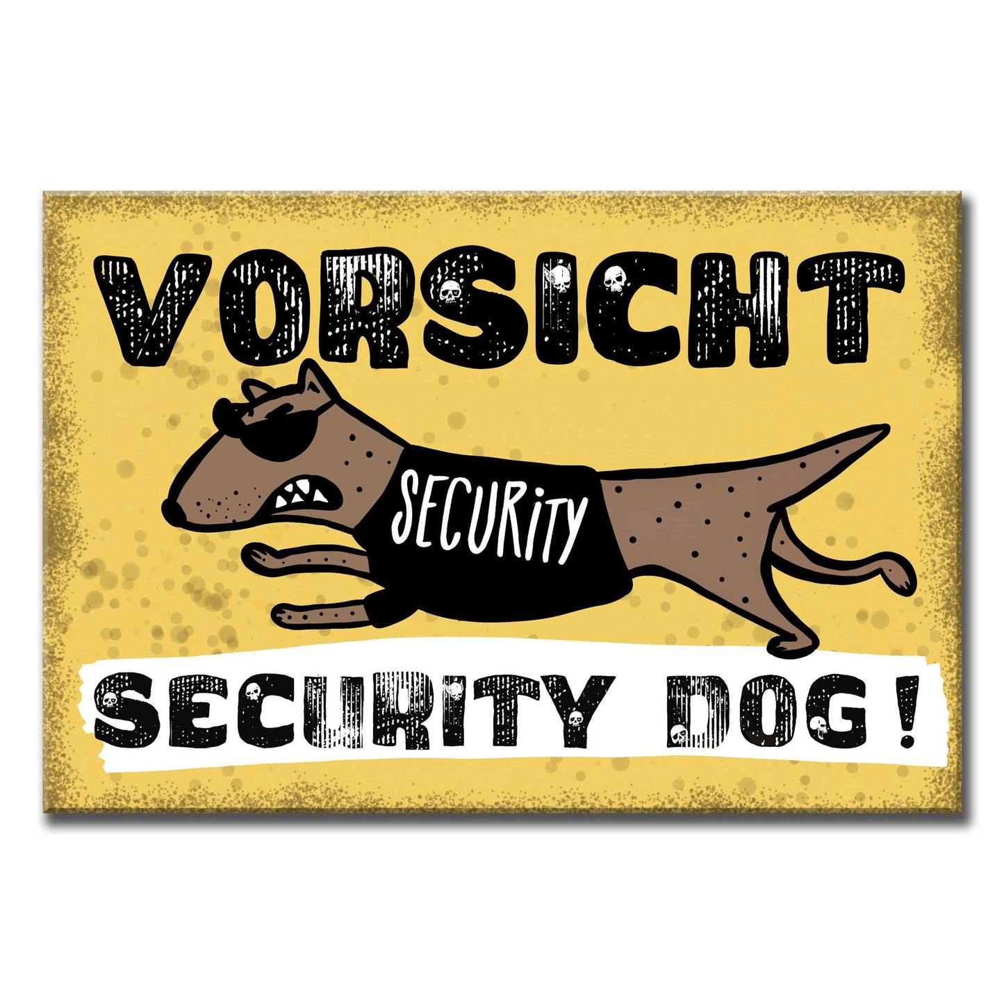 Warnschild Hund Schilder Hundeschilder Vorsicht bissig Security Dog Alu-Verbund 20 x 30 cm