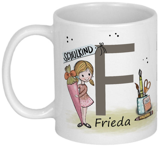 Einschulung Geschenk Schulkind Tasse mit Namen personalisiert Geschenkideen Schulanfang Einschulungsgeschenke Mädchen oder Junge