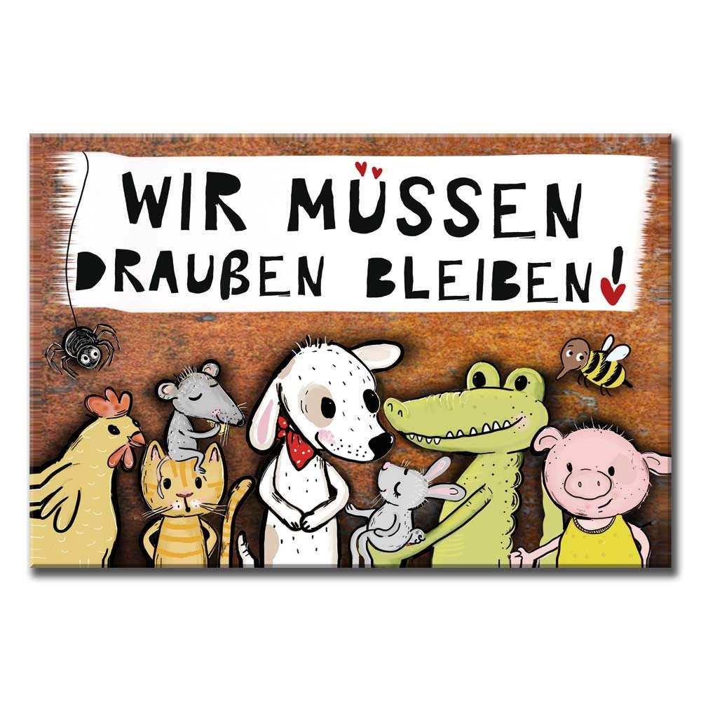 Schild Hunde müssen draussen bleiben Hundeschild lustig Hinweisschild wetterfest Verbotsschild freundlich Alu-Verbund ODER Aufkleber