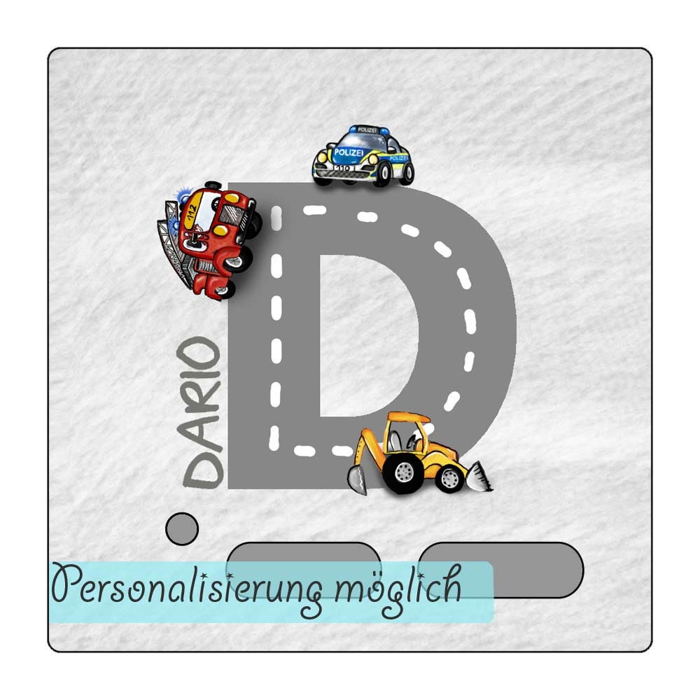 Für Toniebox Schutzfolie mit Namen Junge Buchstaben A-Z Tonie Folie selbstklebend personalisiert ABRIEBFEST LED sichtbar Feuerwehr laminiert
