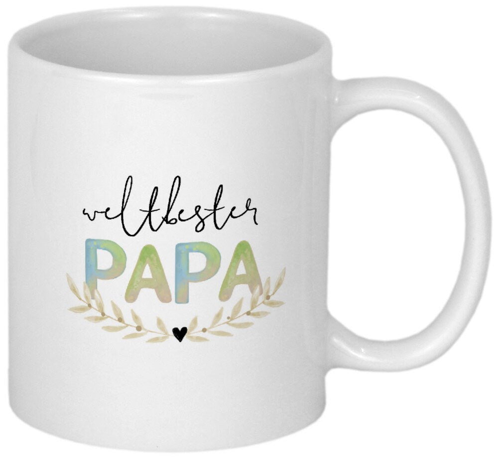 Mama Geschenk Papa Tasse mit Namen Emailletasse Keramiktasse personalisiert Geburtstagsgeschenk Eltern Weihnachtsgeschenk Muttertag Vatertag