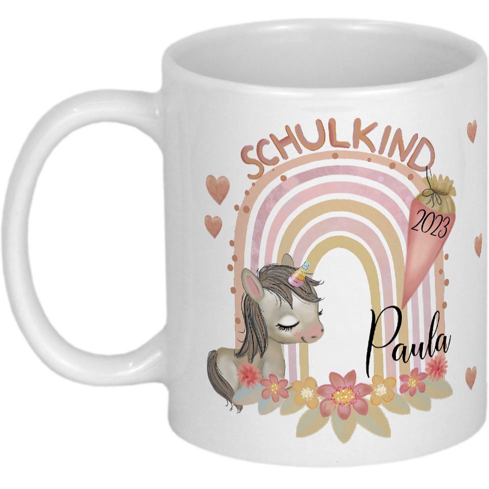 Geschenk Einschulung Junge Schuleinführung Geschenk Schulkind Tasse mit Namen Schulanfang personalisiert