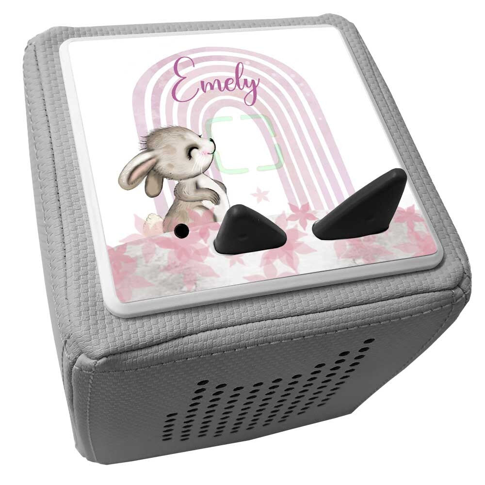Für Toniebox Schutzfolie personalisierbar Regenbogen LED durchscheinend selbstklebende Tonie Folie Schutz WISCH- ABRIEBFEST Aufkleber Hase