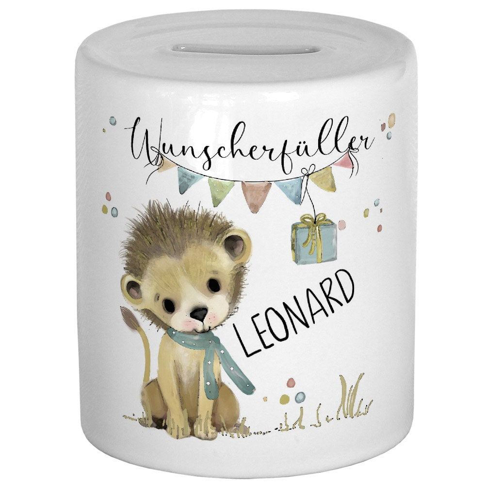 Spardose personalisiert Geschenk Geburt Taufe Baby Geschenkidee Geburtstag Wunscherfüller Geldgeschenk Kinderspardose Taufgeschenk Kind