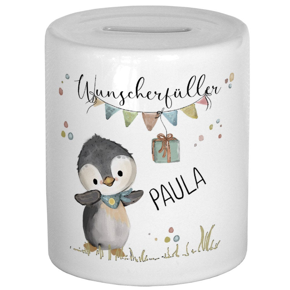 Spardose personalisiert Geschenk Geburt Taufe Baby Geschenkidee Geburtstag Wunscherfüller Geldgeschenk Kinderspardose Taufgeschenk Kind
