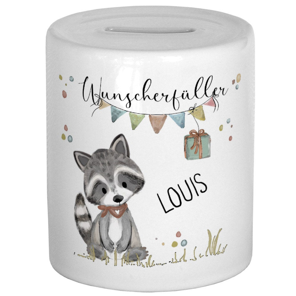 Spardose personalisiert Geschenk Geburt Taufe Baby Geschenkidee Geburtstag Wunscherfüller Geldgeschenk Kinderspardose Taufgeschenk Kind
