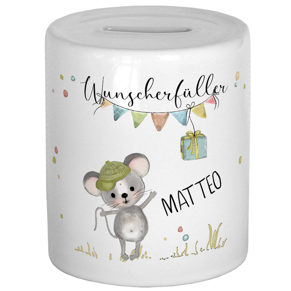 Spardose personalisiert, Spardose Kind, Spardose Baby, Taufe Geschenk Geburt, Wunscherfüller Geldgeschenk, Kinderspardose, Taufgeschenk