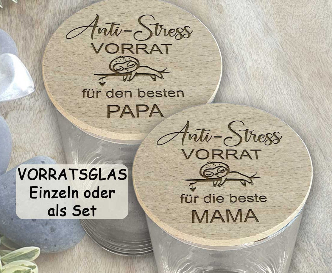 Mama Geschenk, Muttertag Geschenk, Muttertagsgeschenk, Vorratsdosen, Vorratsglas, Holz Geschenke, Geburtstagsgeschenk Mama, Anti Stress