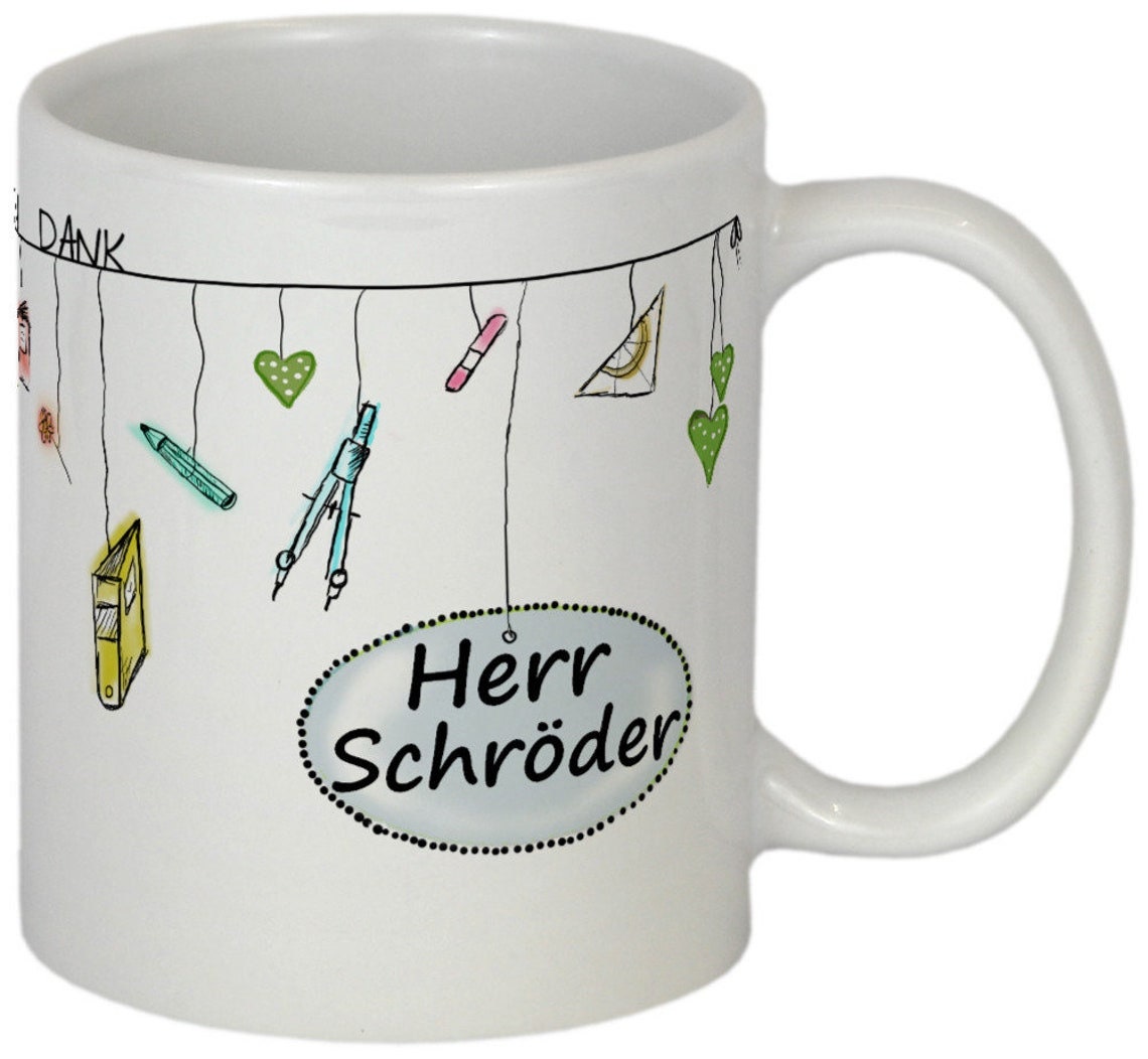 Lehrerin Abschiedsgeschenk Lehrer mit Herz Tasse Abschied Dankeschön Geschenk