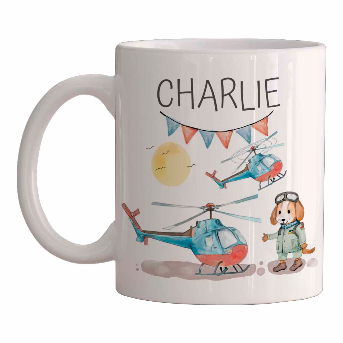 Kinder Tasse Personalisiert - Kindertasse Feuerwehr, Bagger usw. als Geburtstagsgeschenk, Kinderbecher Kita, Kindergarten Kinder Geschenk