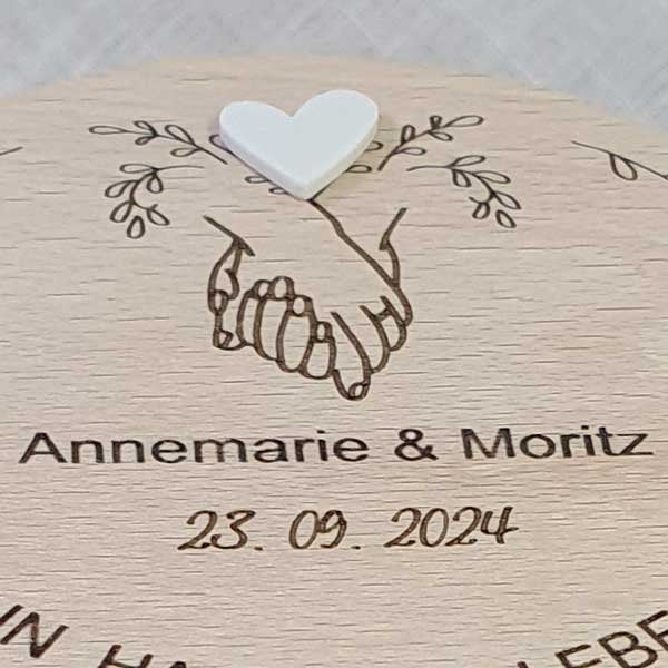 Personalisiertes Hochzeitsgeschenk – Vorratsglas für Geldgeschenke zur Hochzeit – Geschenkidee Hochzeit Geschenk – Gastgeschenk für Paare