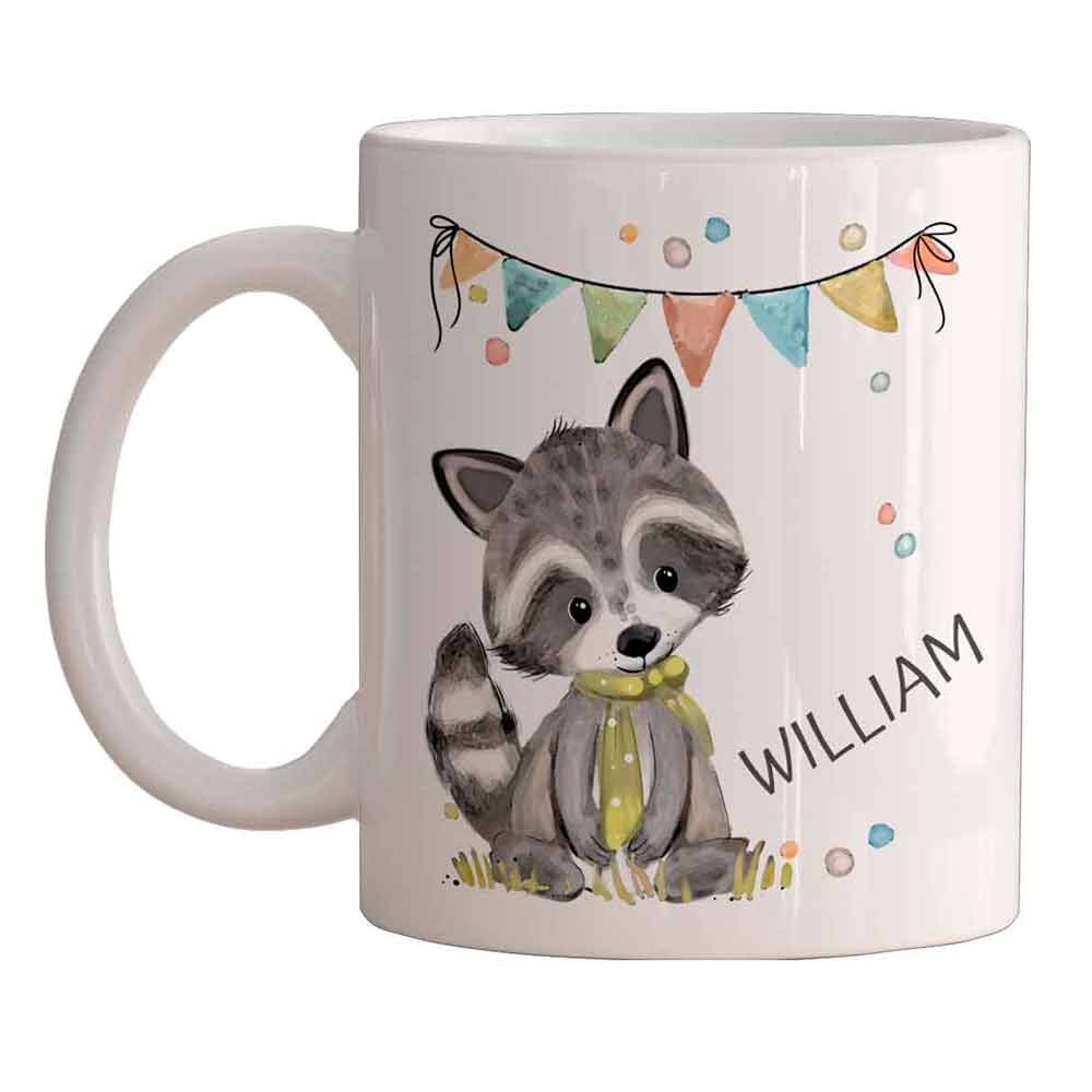 Kinder Tasse Personalisiert - Kindertasse Reh, Dino, Einhorn usw. als Geburtstagsgeschenk, Kinderbecher Kita, Kindergarten Kinder Geschenk