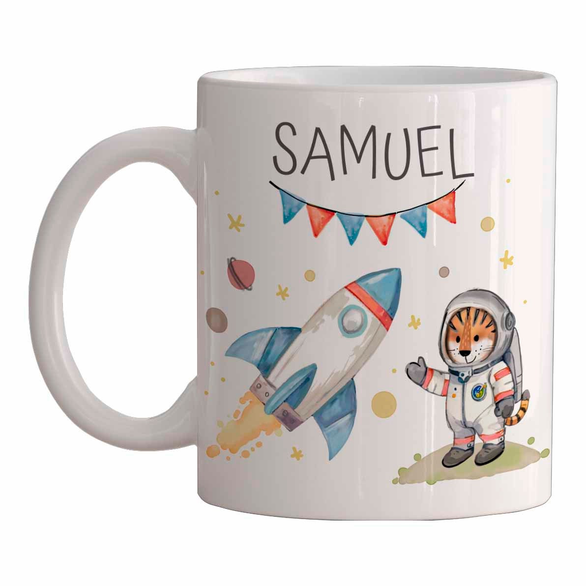 Kinder Tasse Personalisiert - Kindertasse Feuerwehr, Bagger usw. als Geburtstagsgeschenk, Kinderbecher Kita, Kindergarten Kinder Geschenk