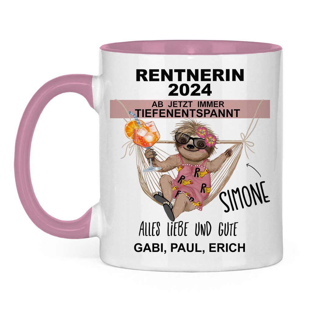Abschiedsgeschenk zum Ruhestand Geschenkidee – Rentner Tasse personalisiert für besondere Momente - auch als Rentnerin Geschenk