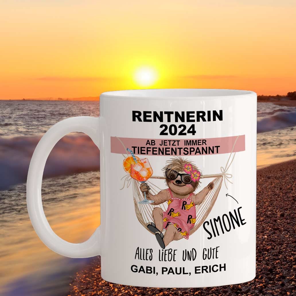 Abschiedsgeschenk zum Ruhestand Geschenkidee – Rentner Tasse personalisiert für besondere Momente - auch als Rentnerin Geschenk