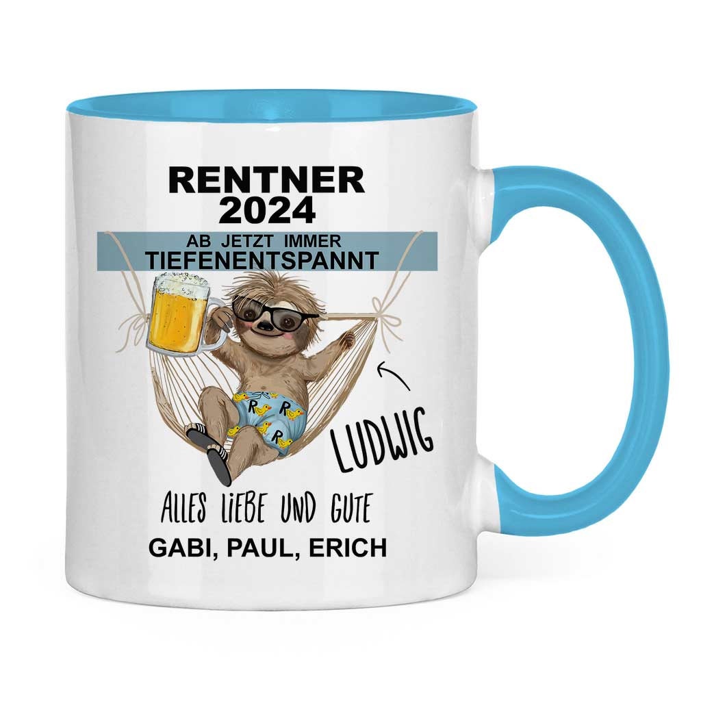 Abschiedsgeschenk zum Ruhestand Geschenkidee – Rentner Tasse personalisiert für besondere Momente - auch als Rentnerin Geschenk