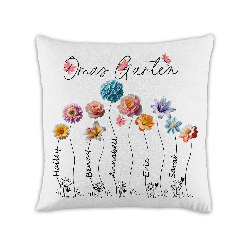 Geschenkidee für Oma Geschenk, Kissenbezug personalisiert, Geburtstagsgeschenk, Weihnachten, Kissen mit Namen, Dekokissen für Großmutter