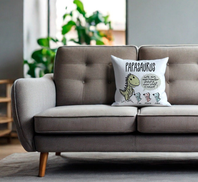 Personalisiertes Mama Geschenk – lustiger Kissenbezug mit Füllung, Geburtstagsgeschenk, Weihnachtsgeschenk, Muttertagsgeschenk, Mamasaurus